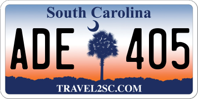 SC license plate ADE405