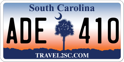 SC license plate ADE410