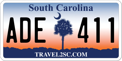 SC license plate ADE411