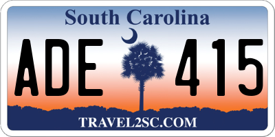 SC license plate ADE415