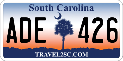 SC license plate ADE426
