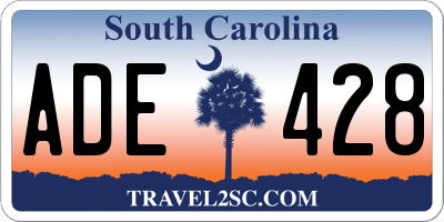 SC license plate ADE428