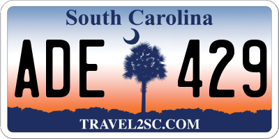 SC license plate ADE429