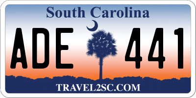 SC license plate ADE441