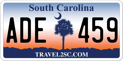 SC license plate ADE459
