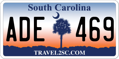SC license plate ADE469