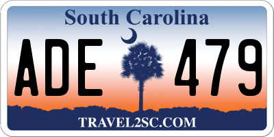 SC license plate ADE479
