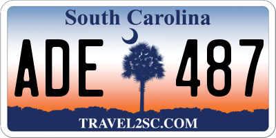 SC license plate ADE487
