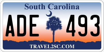 SC license plate ADE493