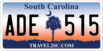 SC license plate ADE515