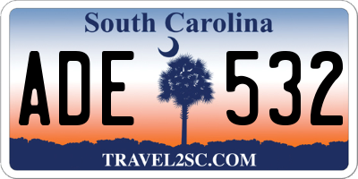 SC license plate ADE532