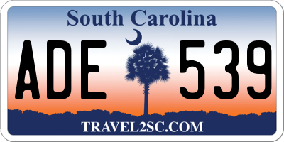 SC license plate ADE539