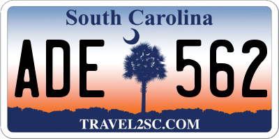 SC license plate ADE562