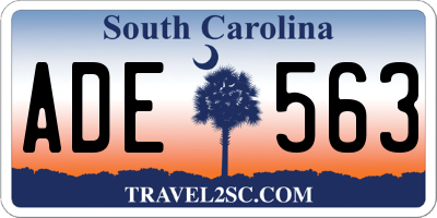 SC license plate ADE563