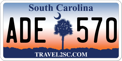 SC license plate ADE570