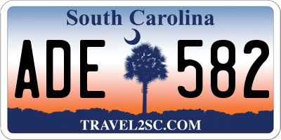 SC license plate ADE582