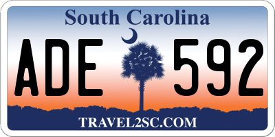 SC license plate ADE592