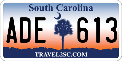 SC license plate ADE613