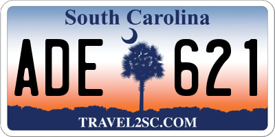 SC license plate ADE621