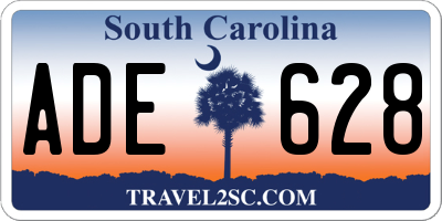 SC license plate ADE628