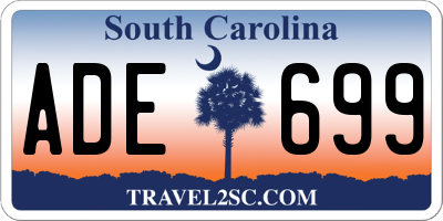 SC license plate ADE699
