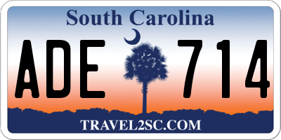 SC license plate ADE714