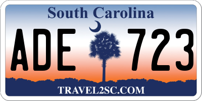 SC license plate ADE723
