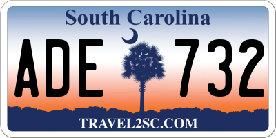 SC license plate ADE732
