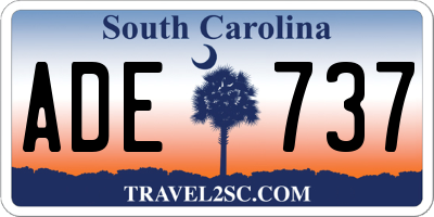 SC license plate ADE737