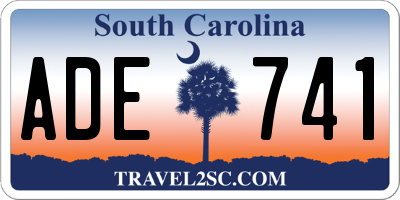 SC license plate ADE741