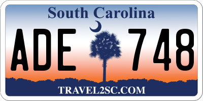 SC license plate ADE748