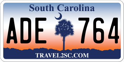 SC license plate ADE764
