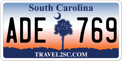 SC license plate ADE769