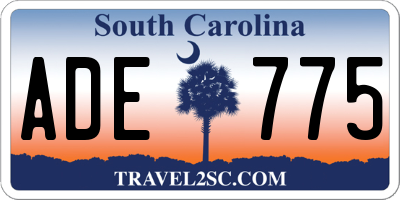 SC license plate ADE775