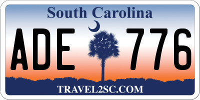 SC license plate ADE776