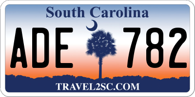 SC license plate ADE782