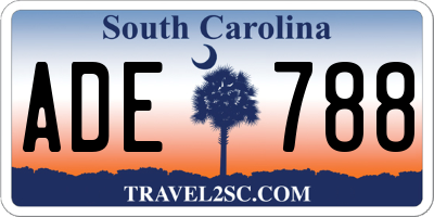 SC license plate ADE788