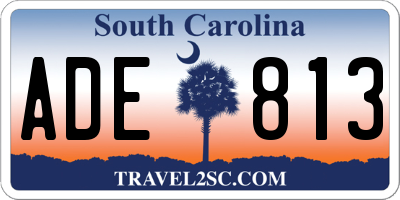 SC license plate ADE813