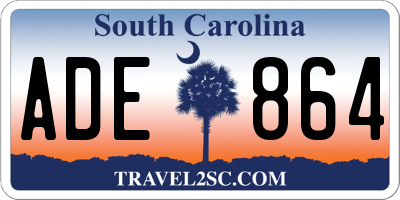 SC license plate ADE864