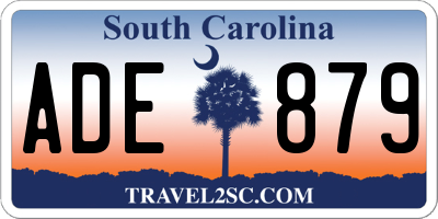 SC license plate ADE879