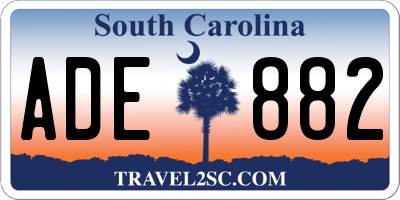 SC license plate ADE882