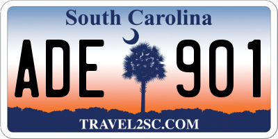 SC license plate ADE901