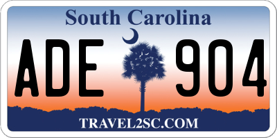 SC license plate ADE904