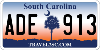 SC license plate ADE913
