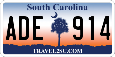 SC license plate ADE914
