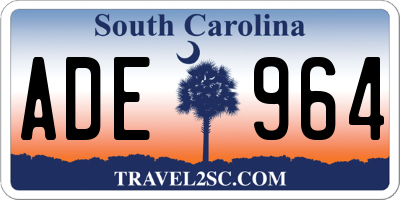 SC license plate ADE964