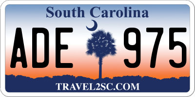 SC license plate ADE975