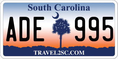 SC license plate ADE995