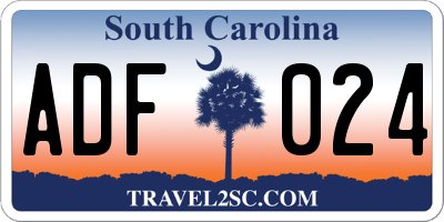 SC license plate ADF024