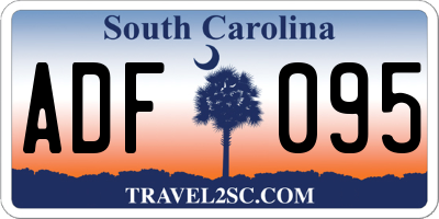 SC license plate ADF095